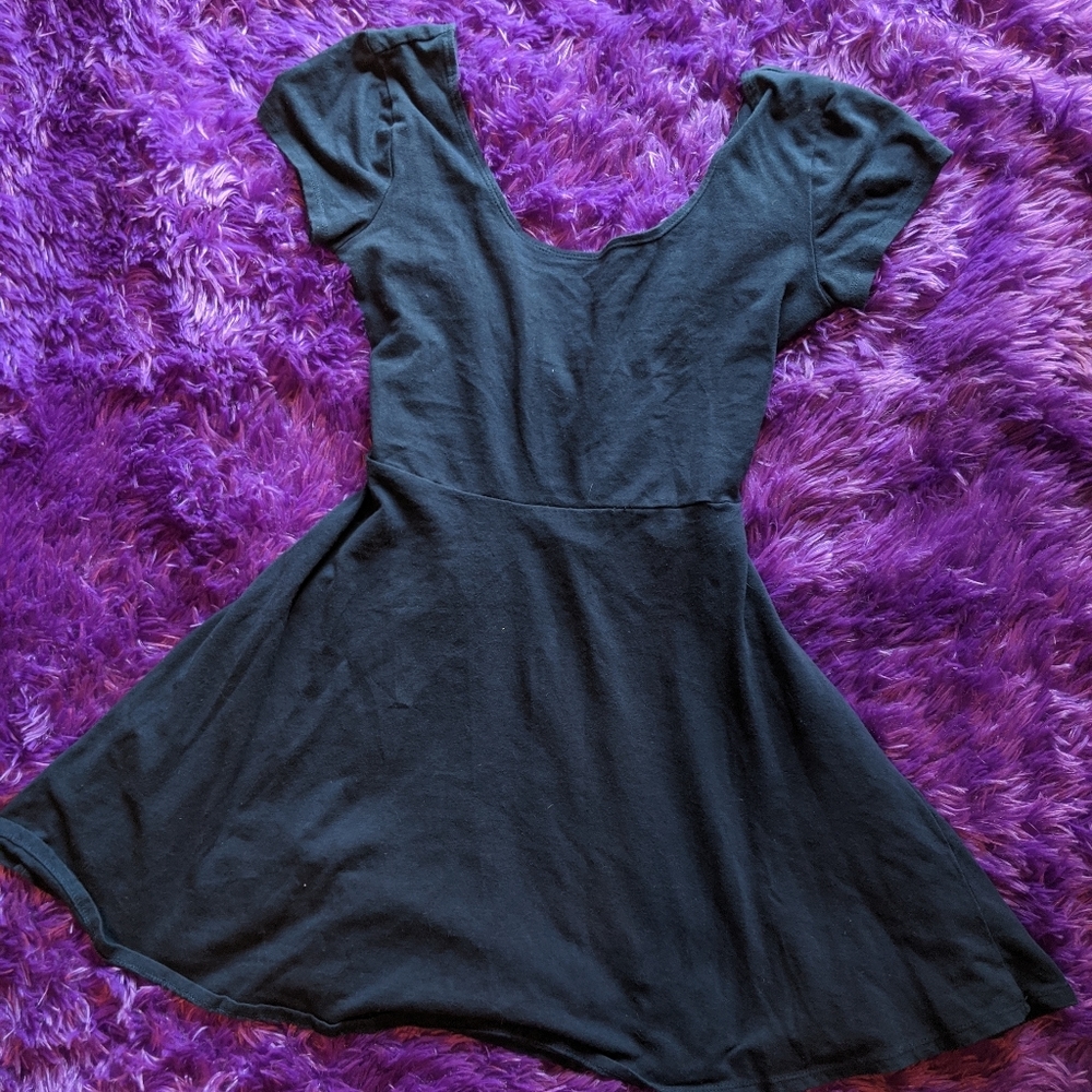 Navy cross-back babydoll dress by Charlotte Russe